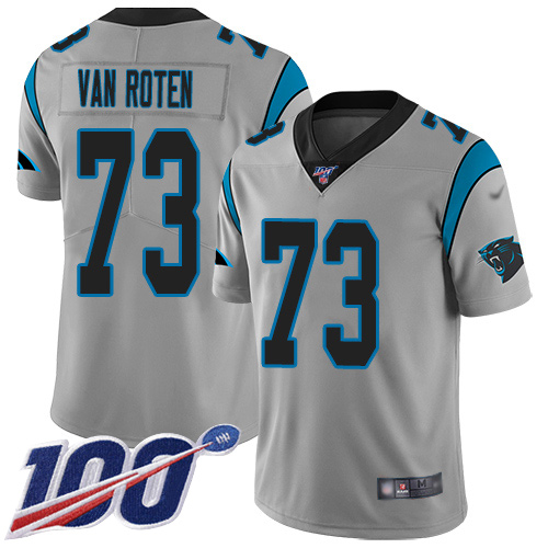 Carolina Panthers Limited Silver Youth Greg Van Roten Jersey NFL Football #73 100th Season Inverted Legend->women nfl jersey->Women Jersey